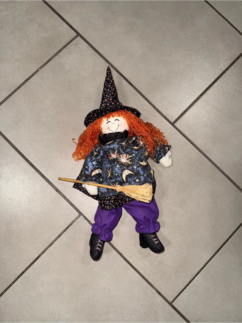Vintage Halloween celestial witch